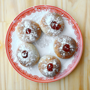 סופגניות אפויות, סופגניות בריאות, מתכון חנוכה, מתכון סופגניות